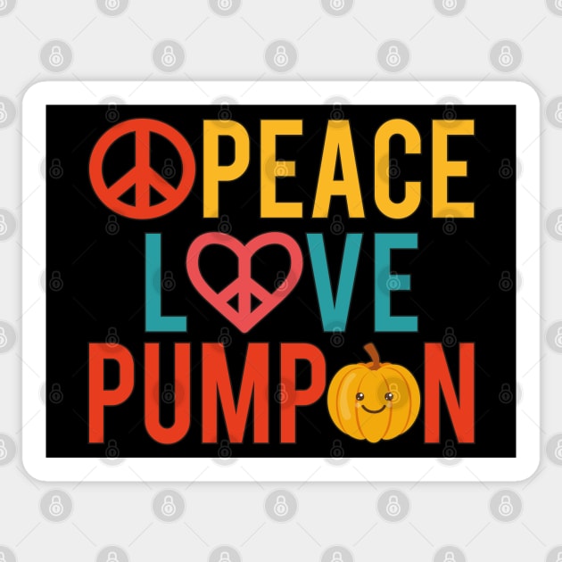 Peace Love Pumpkin Thanksgiving Sticker by MZeeDesigns